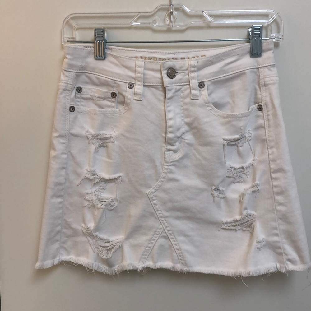 white jean skirt